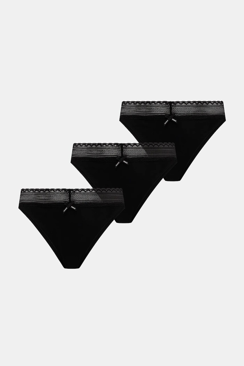 Nohavičky HUGO TRIPLET LACE BRIEF 3-pak