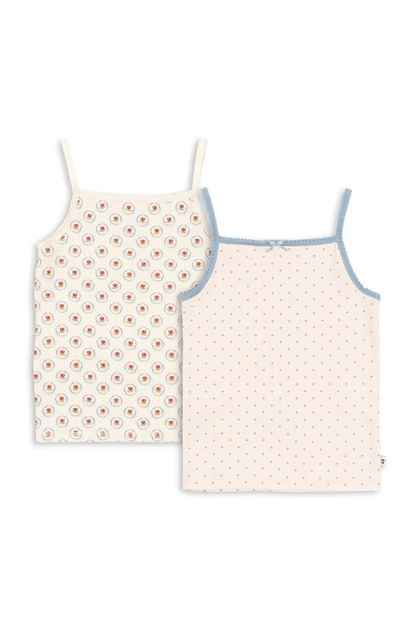 Top Konges Sløjd BASIC 2 PACK STRAP TOPS GOTS 2-pak