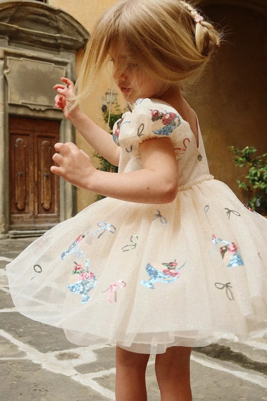 Dievčenské šaty Konges Sløjd YVONNE PUFF DRESS