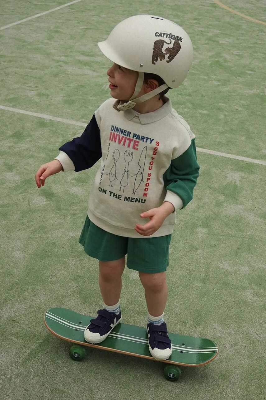 Detská bavlnená mikina Konges Sløjd SPOTTY LS POLO GOTS