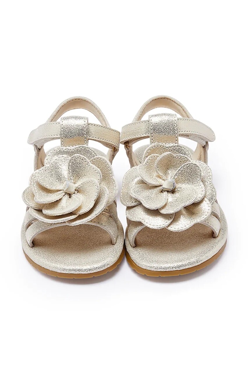 Detské kožené sandále Donsje Iles Fields Sandals Shimmer Buttercup