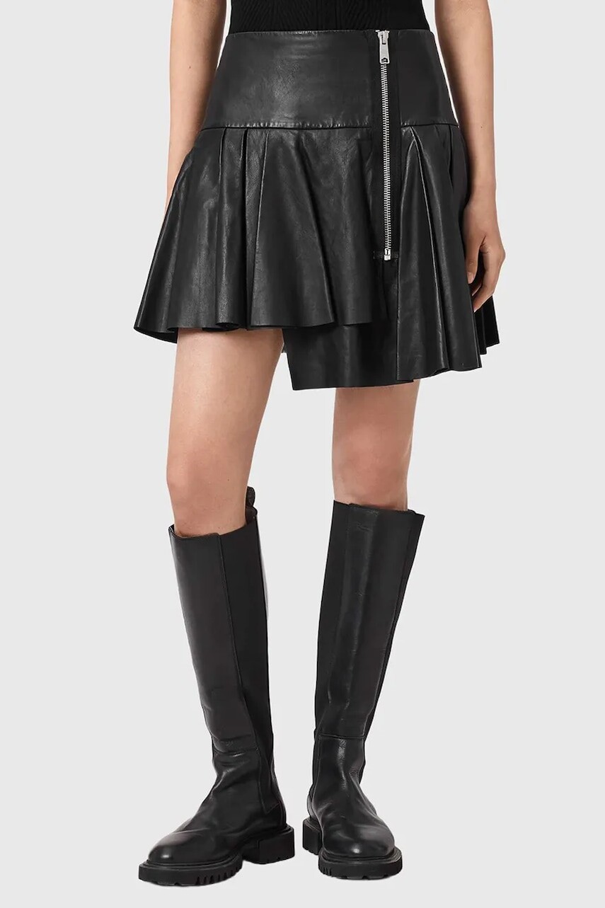 Kožená sukňa AllSaints IRINA