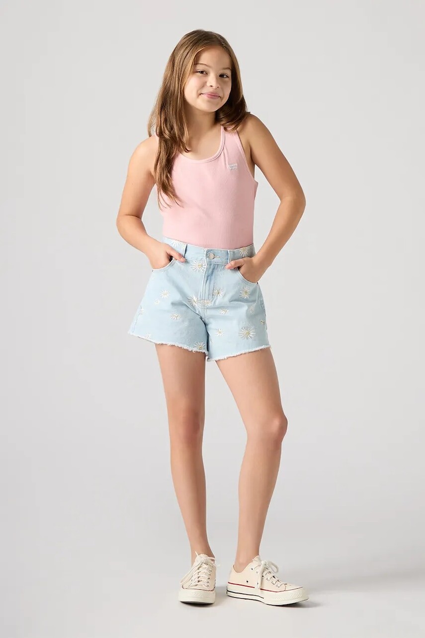 Detské rifľové krátke nohavice Levi's DAISY DENIM A LINE SHORT