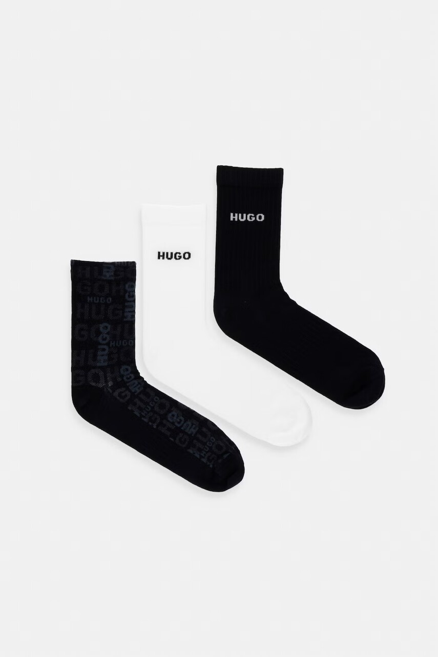 Ponožky HUGO 3P QS LOGO PIQUET CC 3-pak
