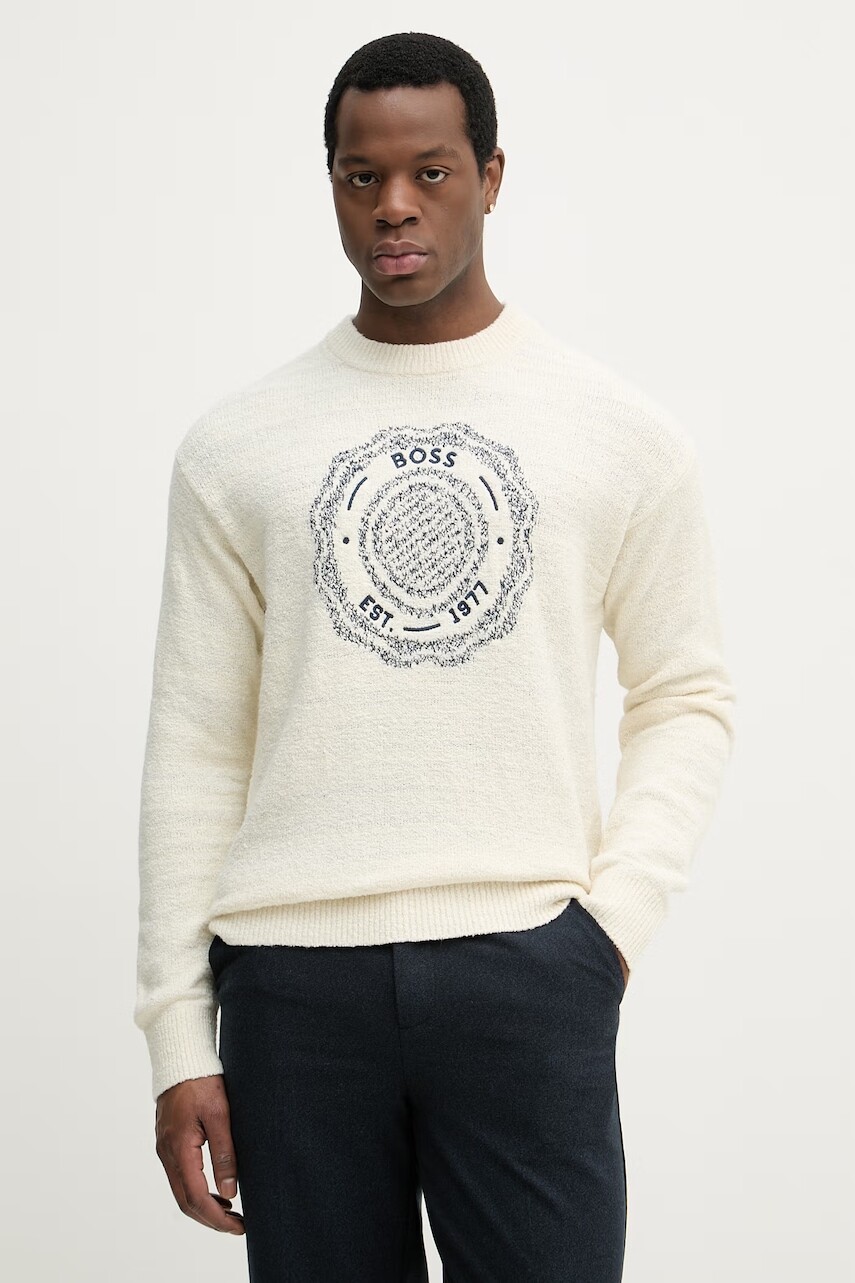 Sveter s prímesou vlny BOSS Orange Kerbert