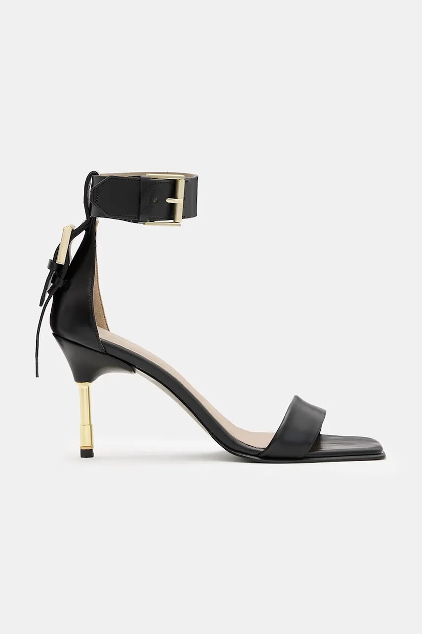 Kožené sandále AllSaints Noir Mid Sandal