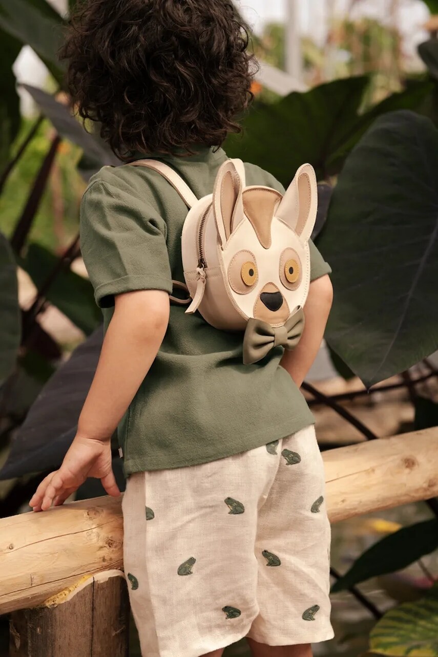 Šortky s prímesou ľanu Donsje Olivier Shorts Frogs