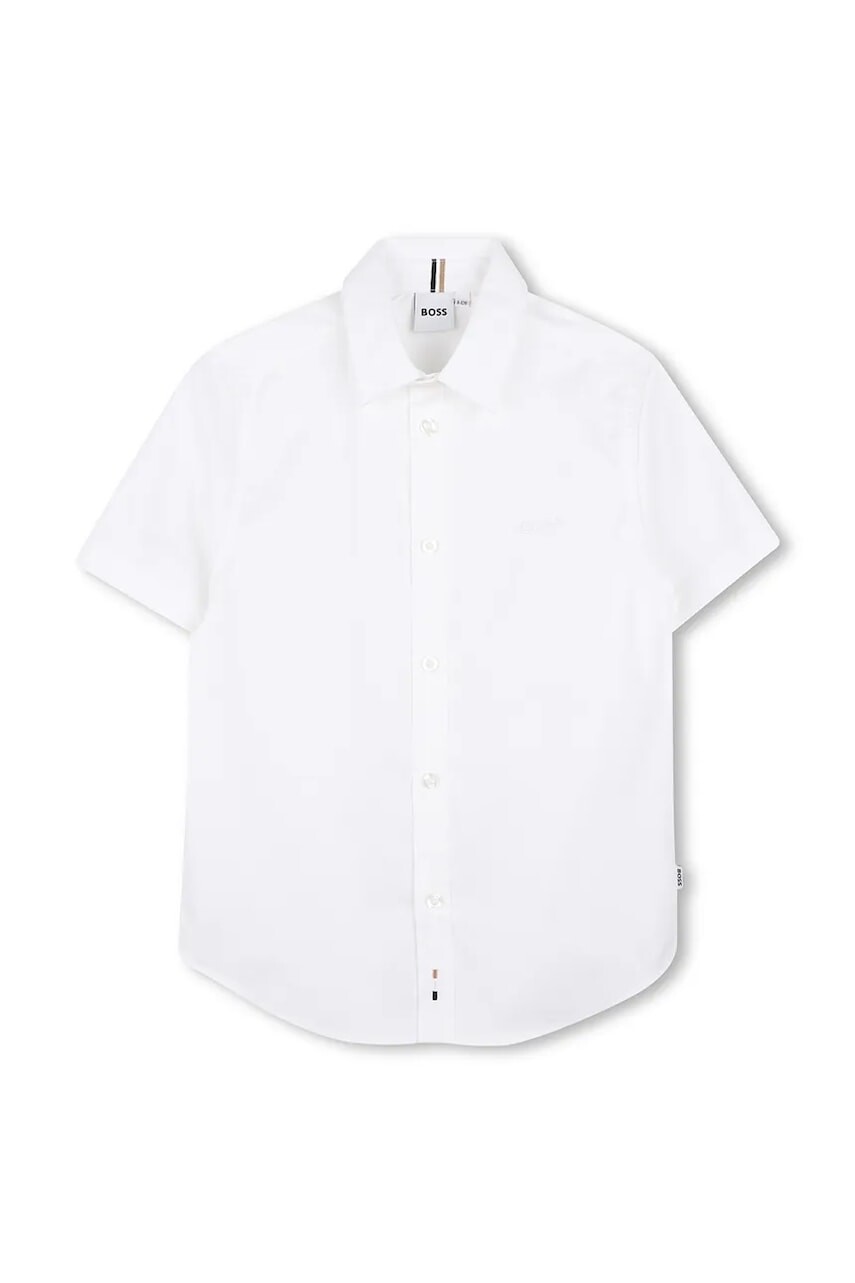 Detská bavlnená košeľa BOSS