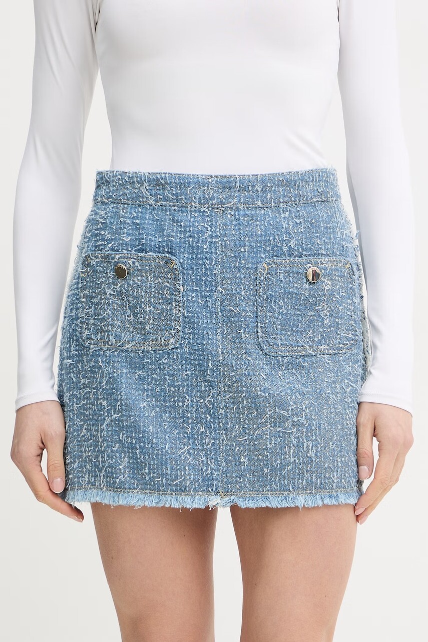 Rifľová sukňa Guess JULIETTE