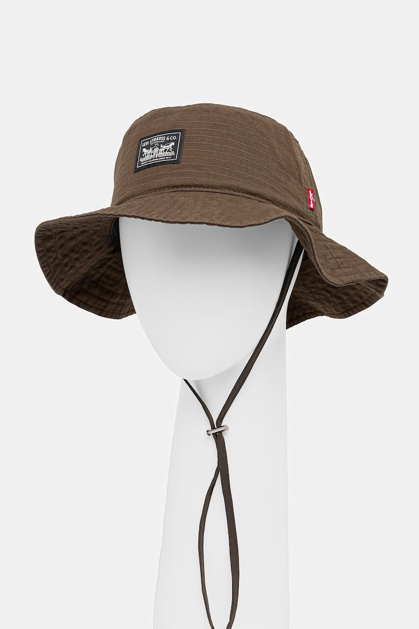Bavlnený klobúk Levi's SUMMER DRAWSTRING BUCKET HAT