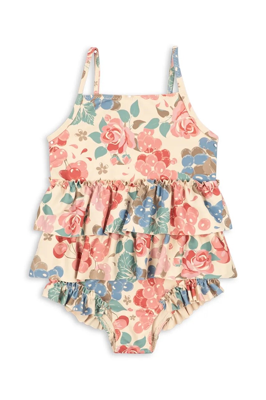 Jednodielne detské plavky Konges Sløjd MANUCA FRILL SWIMSUIT GRS