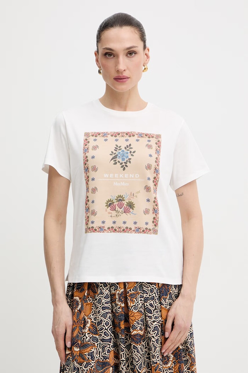 Bavlnené tričko Weekend Max Mara PANTERA