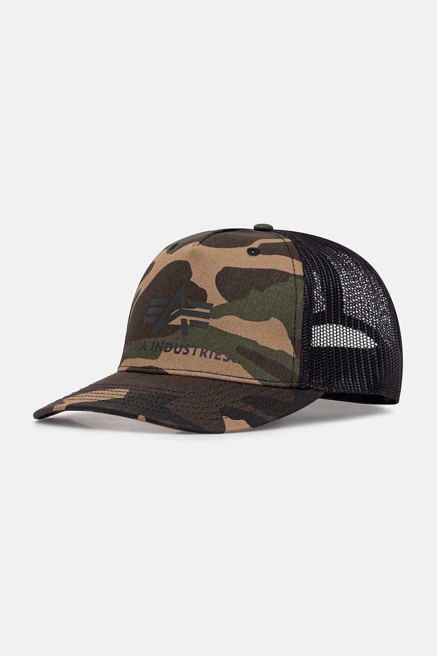 Šiltovka Alpha Industries Basic Trucker Cap Camo
