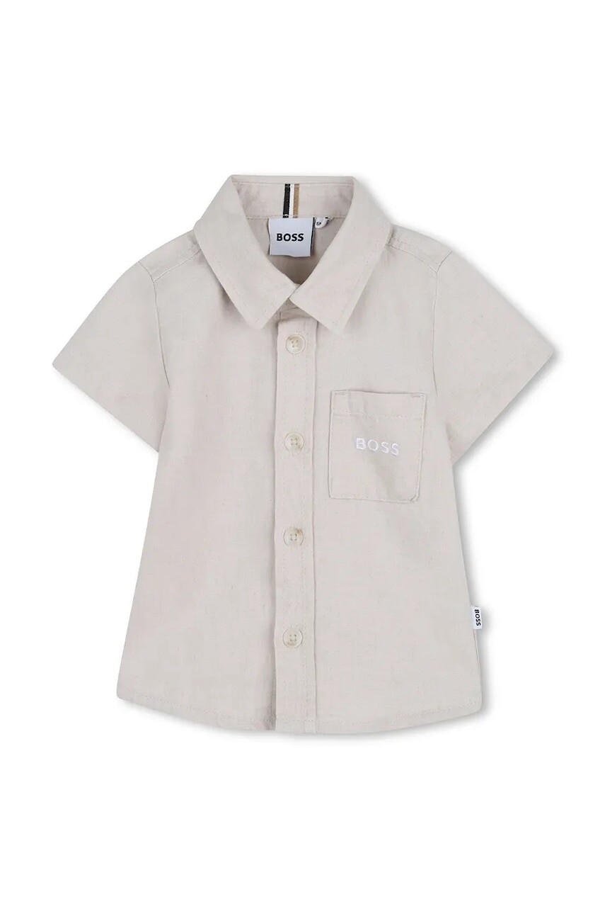 Košeľa pre bábätká s prímesou ľanu BOSS