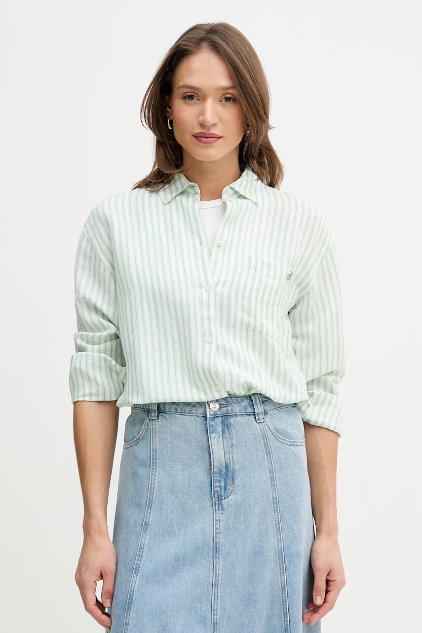 Košeľa s prímesou ľanu U.S. Polo Assn. LOOSE FIT