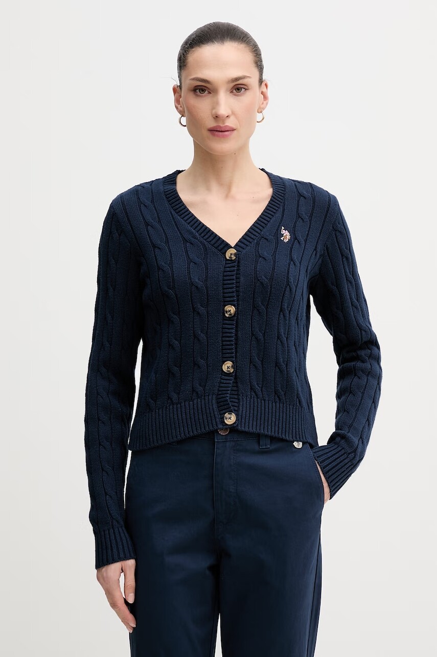 Bavlnený kardigán U.S. Polo Assn. CABLE KNIT