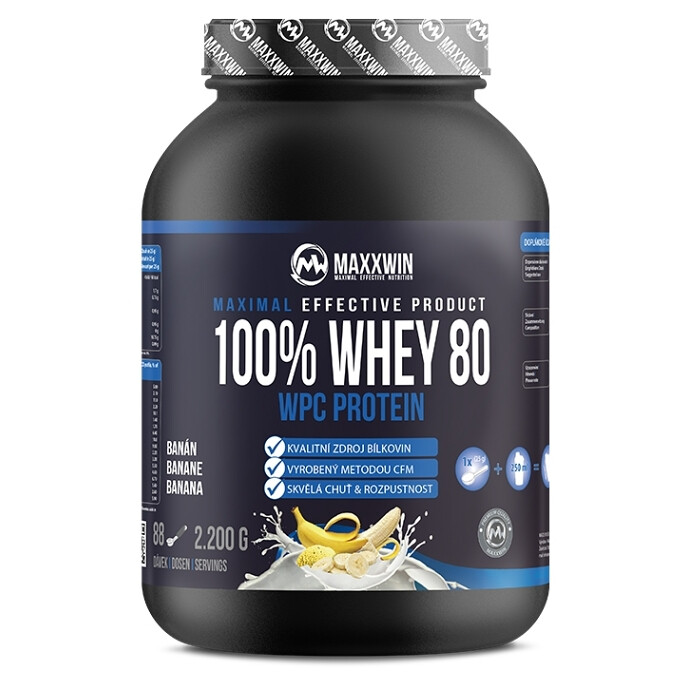 MAXXWIN 100% Whey proteín 80 banán 2200g