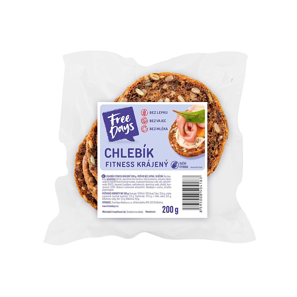 FREE DAYS Chlebík fitness krájaný bez lepku 200 g
