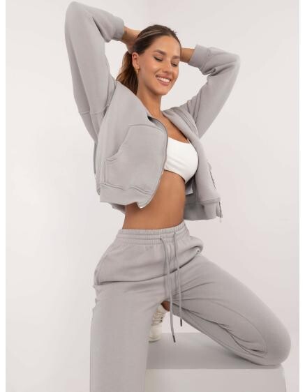 Svetlosivé zateplené základné nohavice zo súpravy