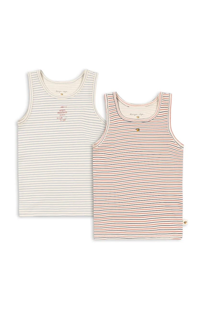 Detský top Konges Sløjd BASIC 2 PACK TANK TOPS GOTS