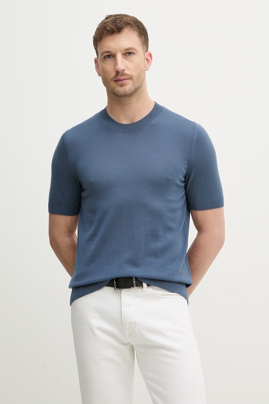 Vlnené tričko BOSS H-Umauro