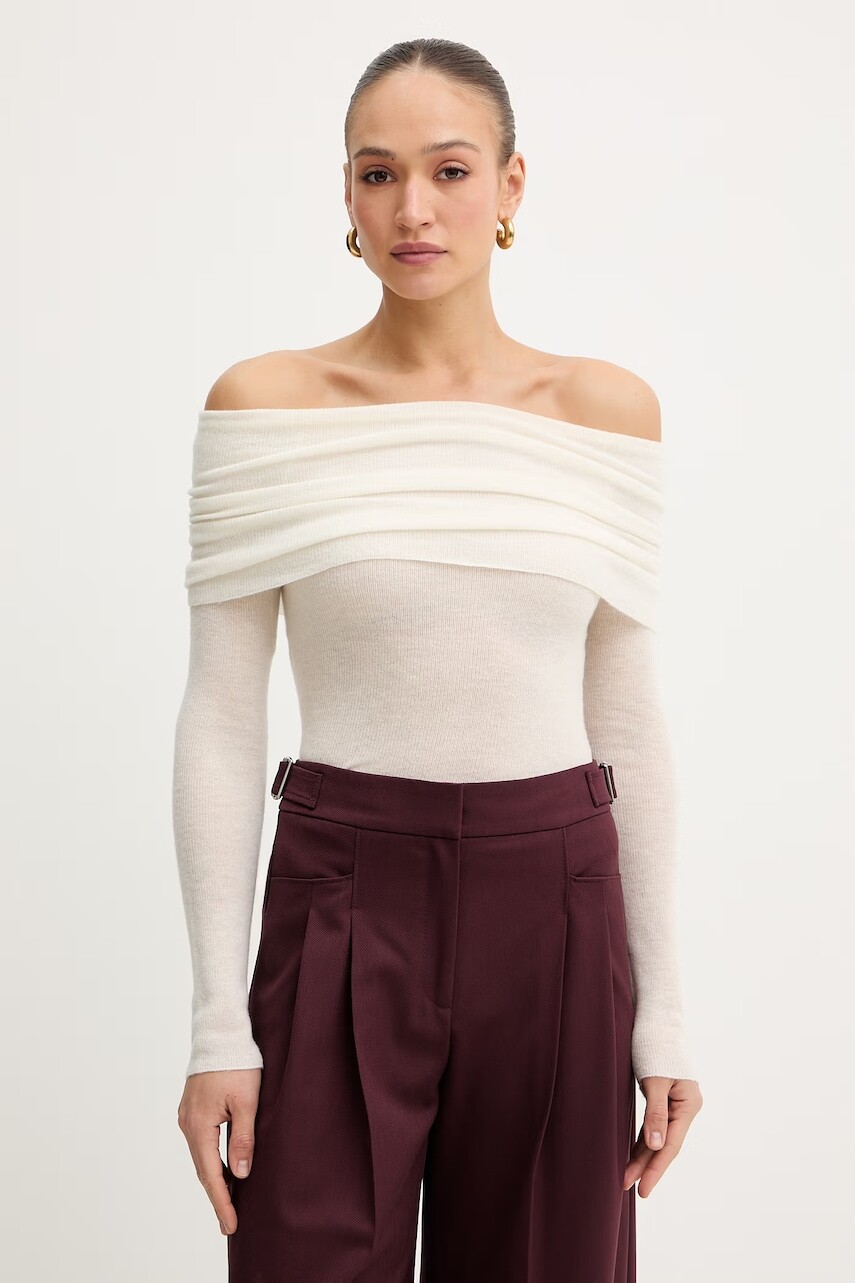 Sveter s prímesou vlny BOSS Orange C Falmon