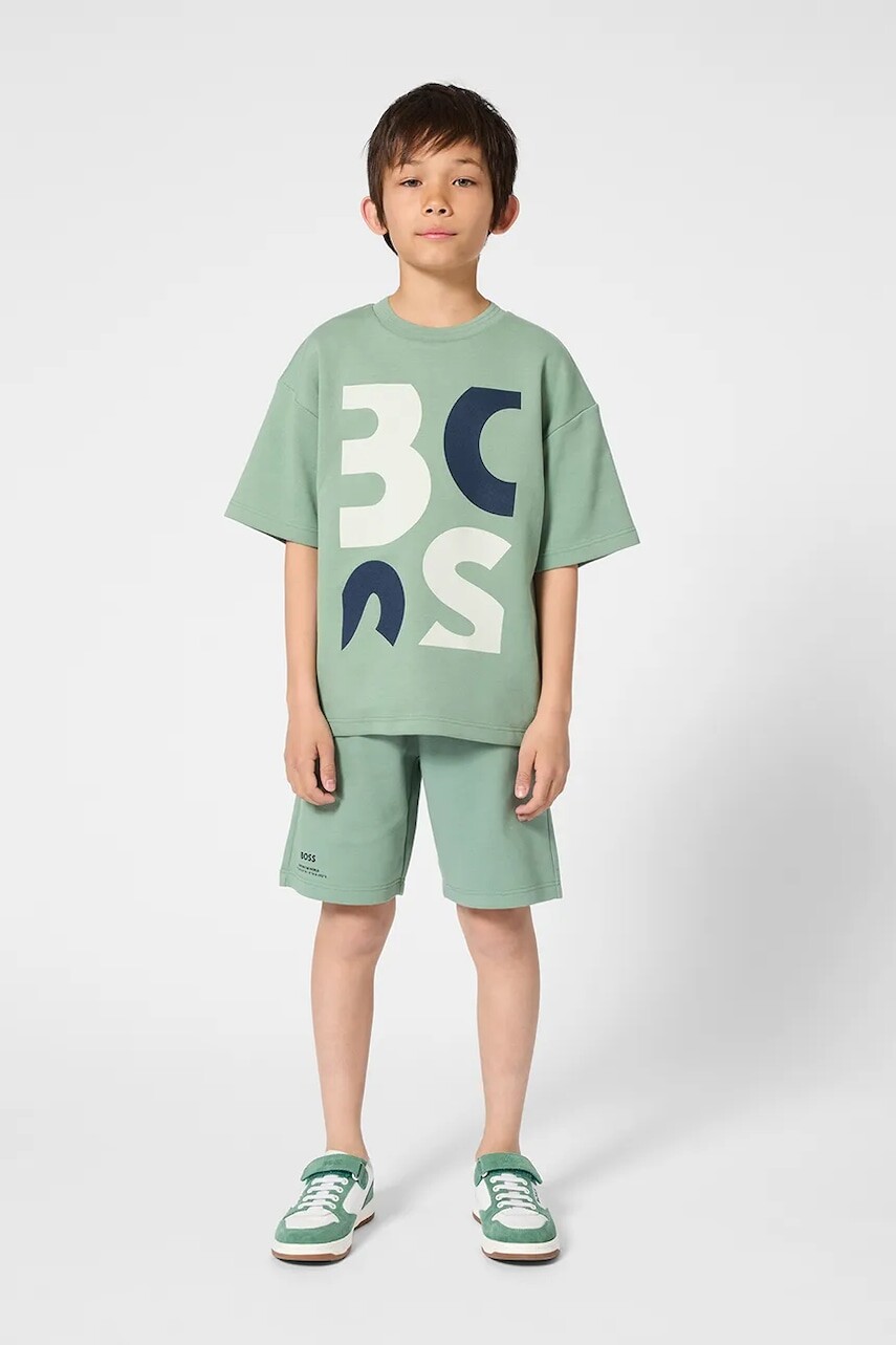 Detské bavlnené šortky BOSS