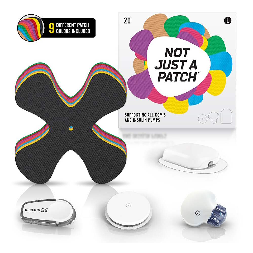 NOT JUST A PATCH univerzálna náplasť pre CGM senzory viacfarebná 20 kusov