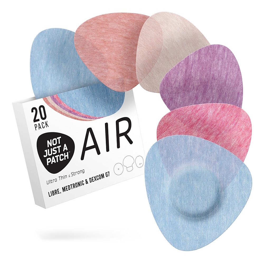 NOT JUST A PATCH Air náplasť pre CGM senzory viacfarebná 20 kusov