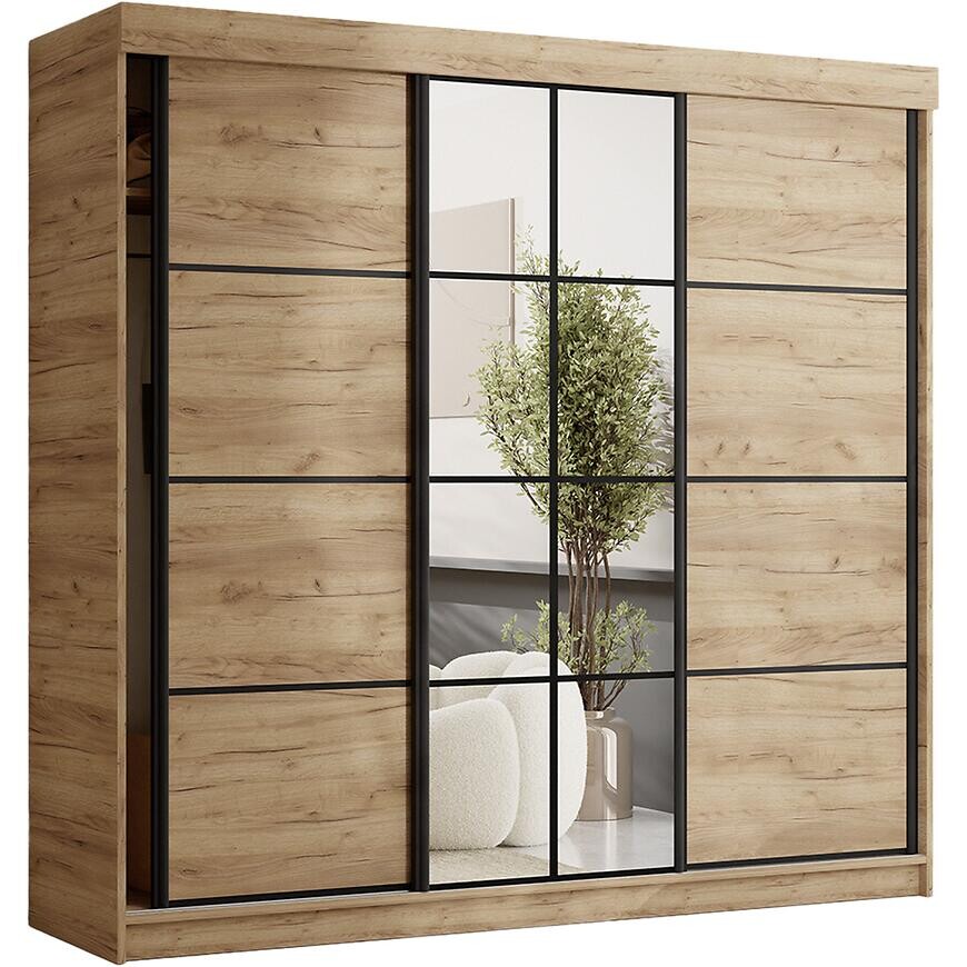 Skriňa Tanger So zrkadlom 200 Dub Craft Zlatý