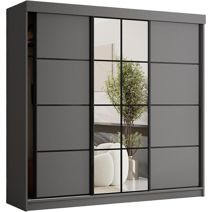 Skriňa Tanger So zrkadlom 200 Grafit