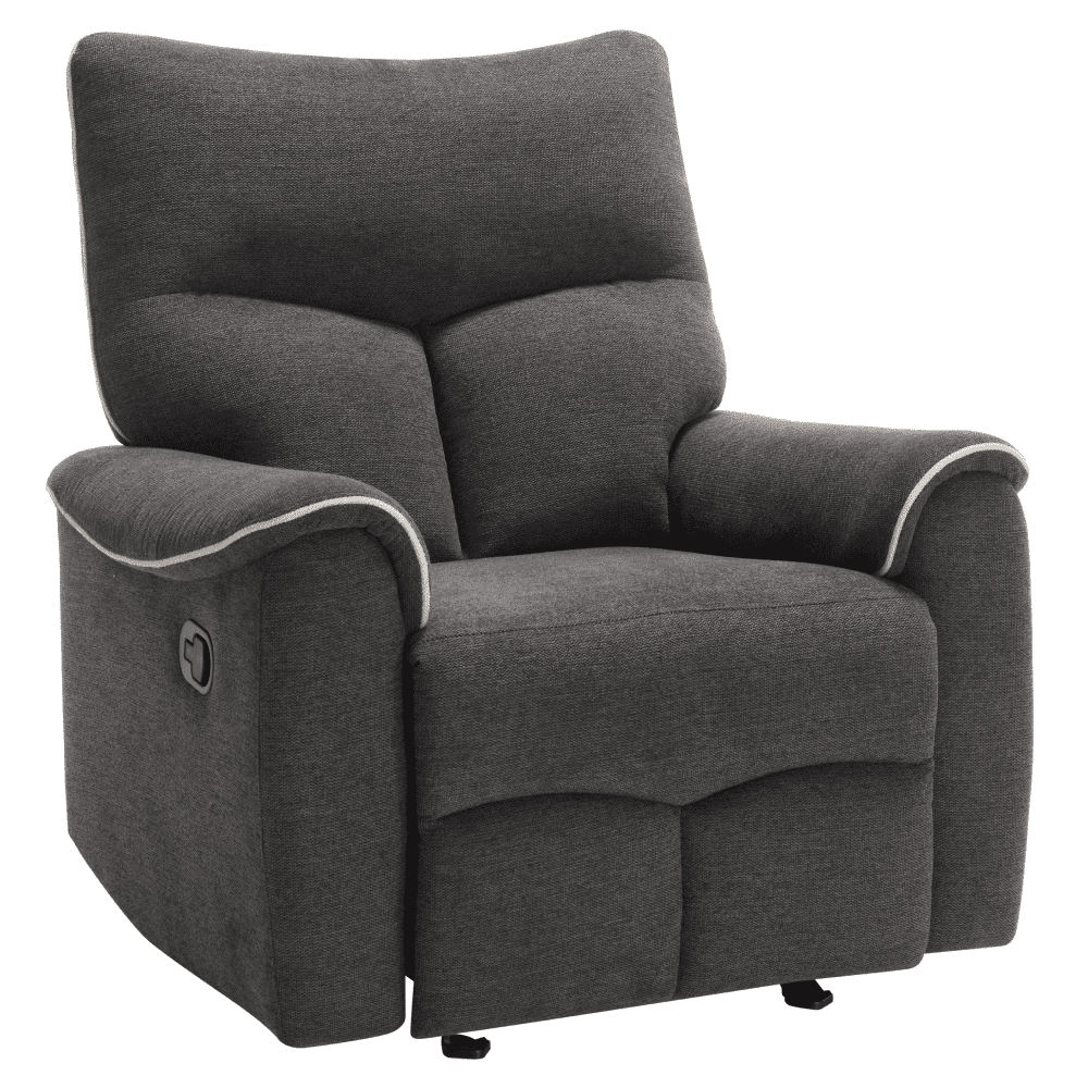 Relaxačné kreslo, tmavosivá/svetlosivá, NADER