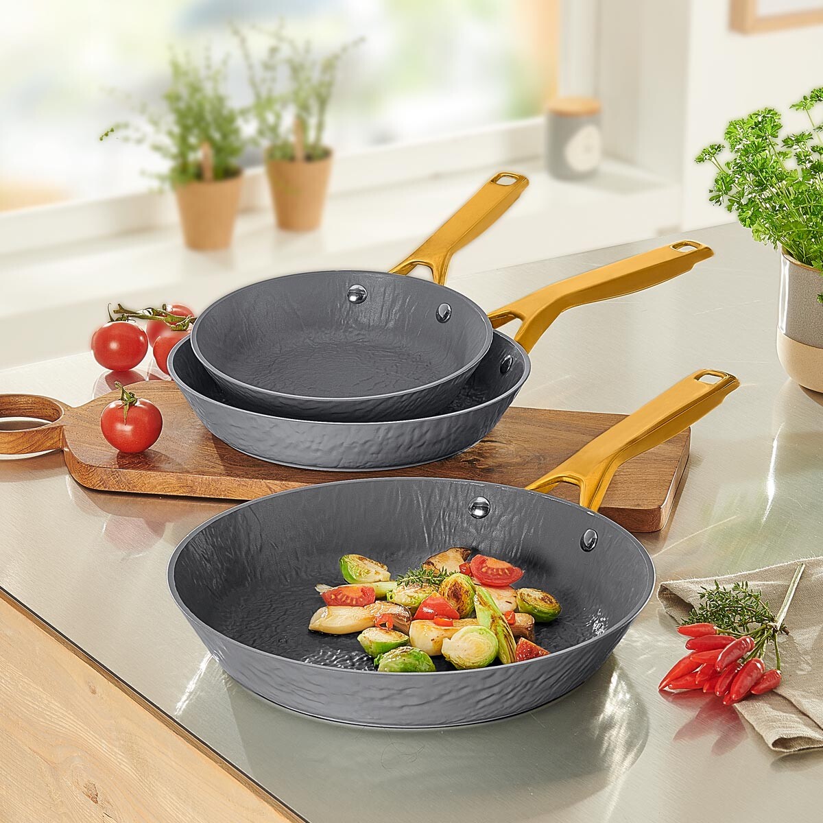 Kuchynské panvice LavaGold, sada 3 ks