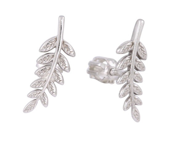 Soliter Pozdĺžne strieborné náušnice Lístky 431 001 02849 04