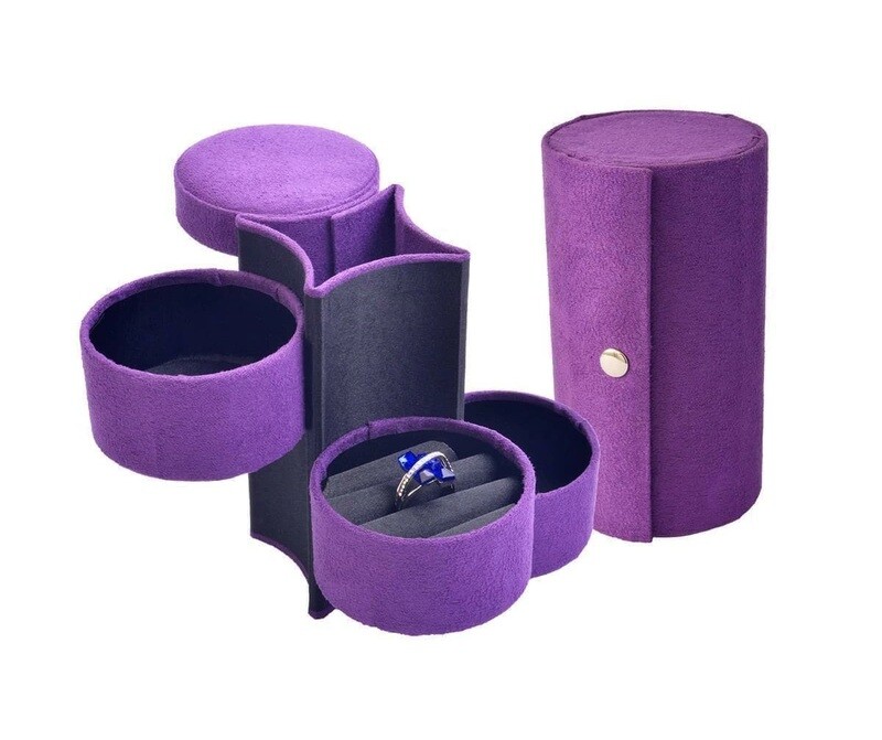 JK Box Fialová cestovná šperkovnica SP-885/A6