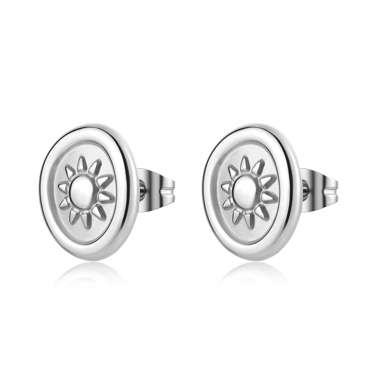 S'Agapõ Kôstkové náušnice z ocele Slniečko Feelings SFE21