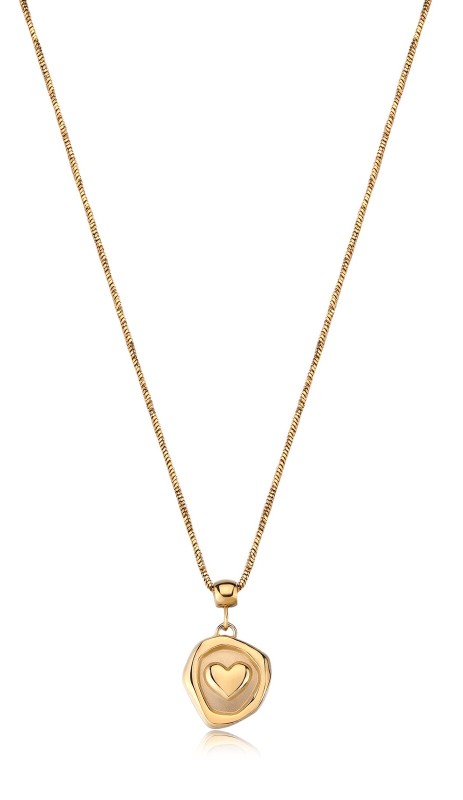 S'Agapõ Nežný pozlátený náhrdelník so srdiečkom Feelings SFE39