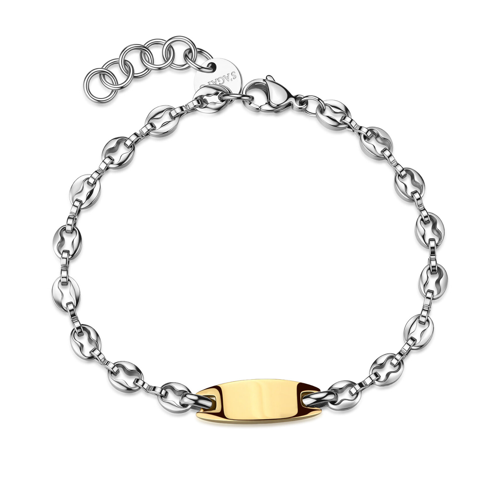 S'Agapõ Pánsky bicolor náramok z ocele Titan STI21