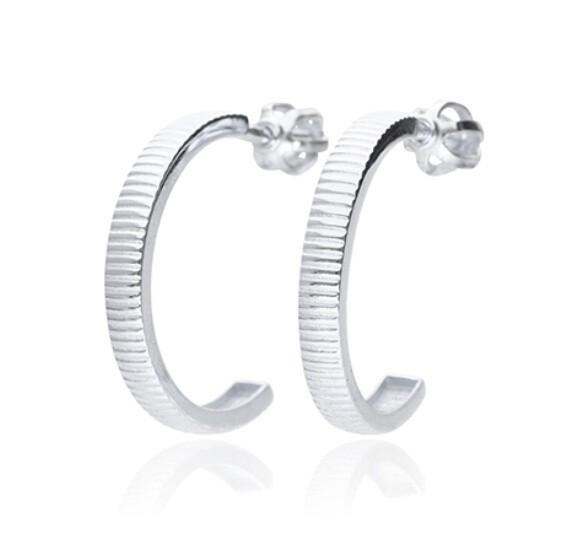 Soliter Strieborné polkruhové náušnice 431 001 02856 04