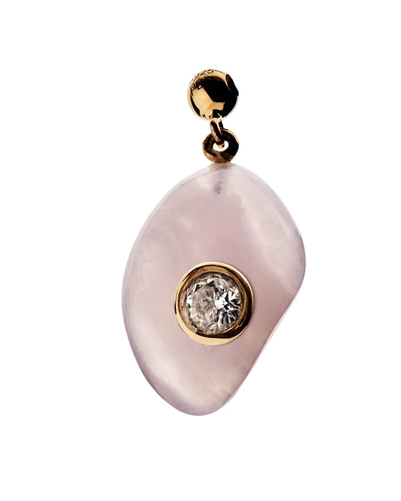 PDPAOLA Pozlátený prívesok s ruženínom a zirkónom CH01-254-U