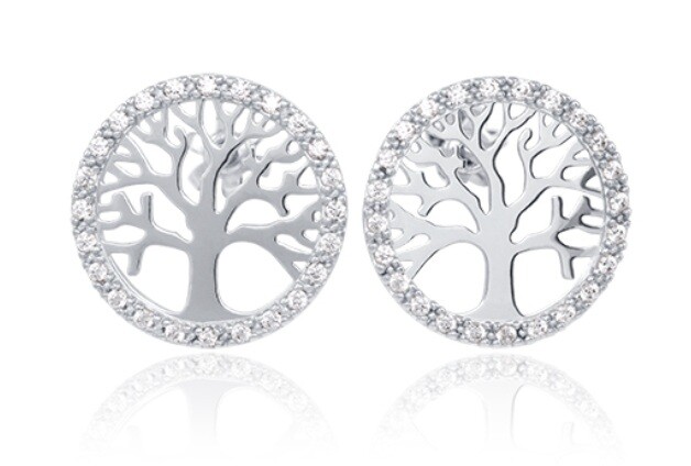 Soliter Náušnice z bieleho zlata Strom života 239 001 01151 07