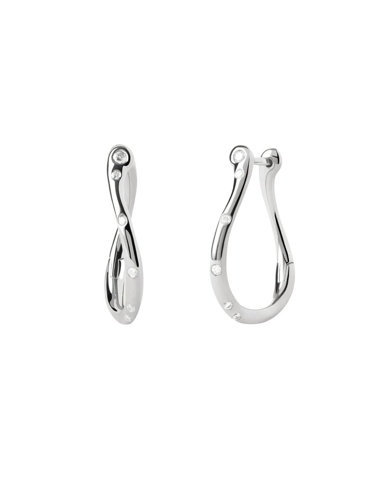 PDPAOLA Krásne strieborné náušnice so zirkónmi AR02-F52-U