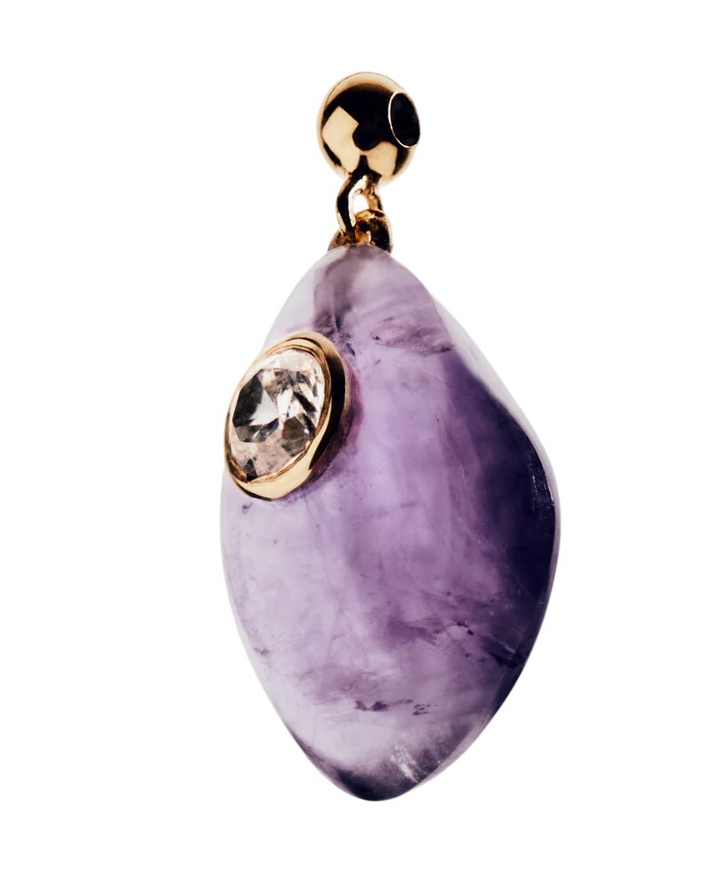 PDPAOLA Pozlátený prívesok s ametystom a zirkónom CH01-260-U