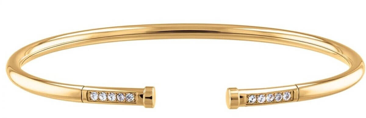 Tommy Hilfiger Pozlátený pevný náramok s kryštálmi TH2780251