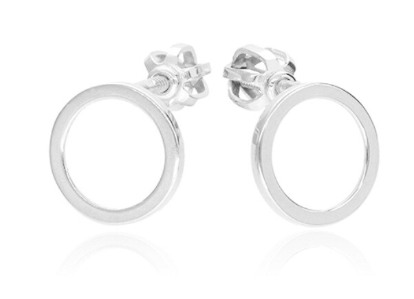 Soliter Elegantné strieborné náušnice Krúžky 431 001 02873 04