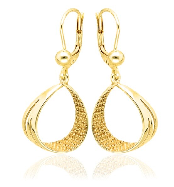 Soliter Elegantné visiace pozlátené náušnice 431 001 02823 05