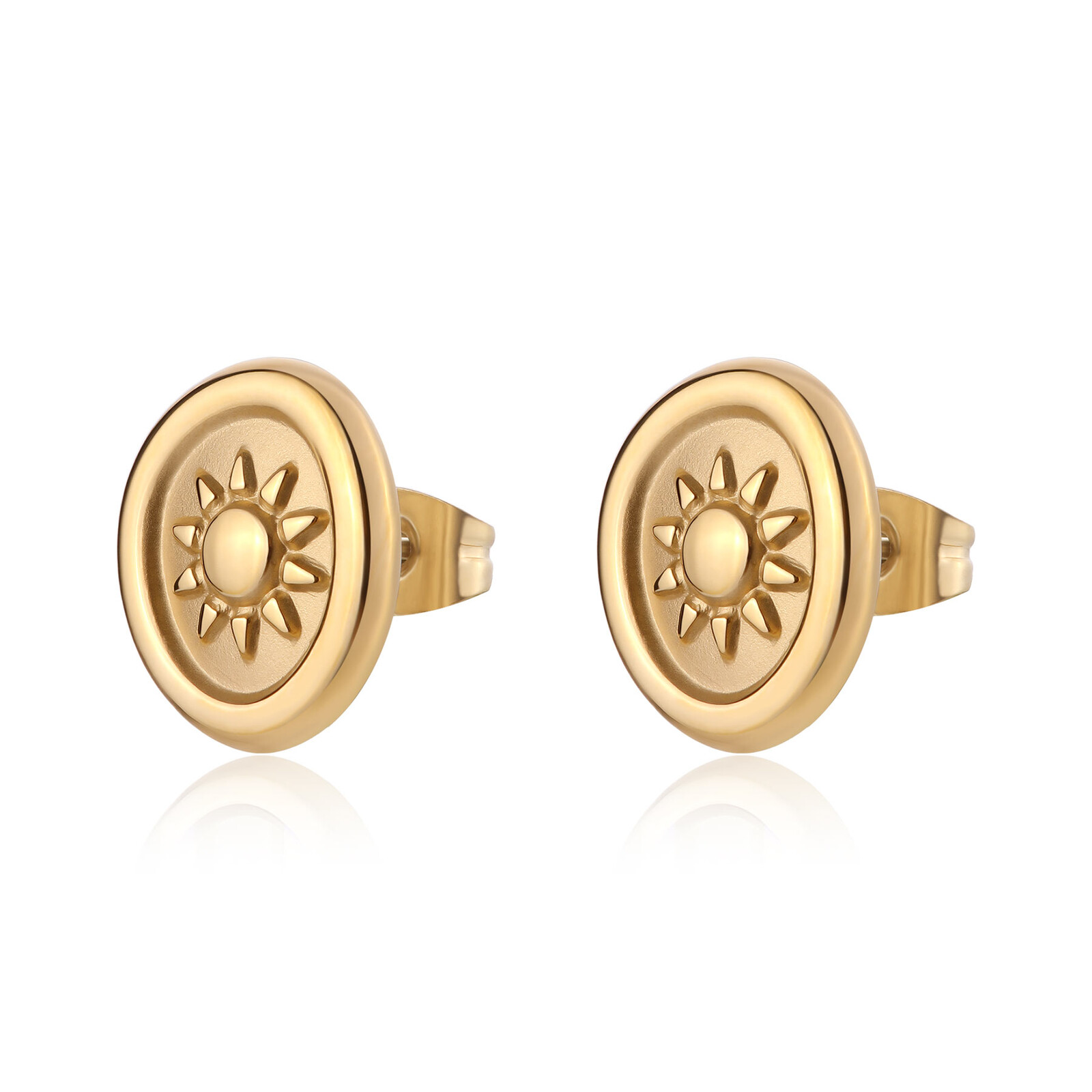 S'Agapõ Pozlátené kôstky z ocele Slniečko Feelings SFE22