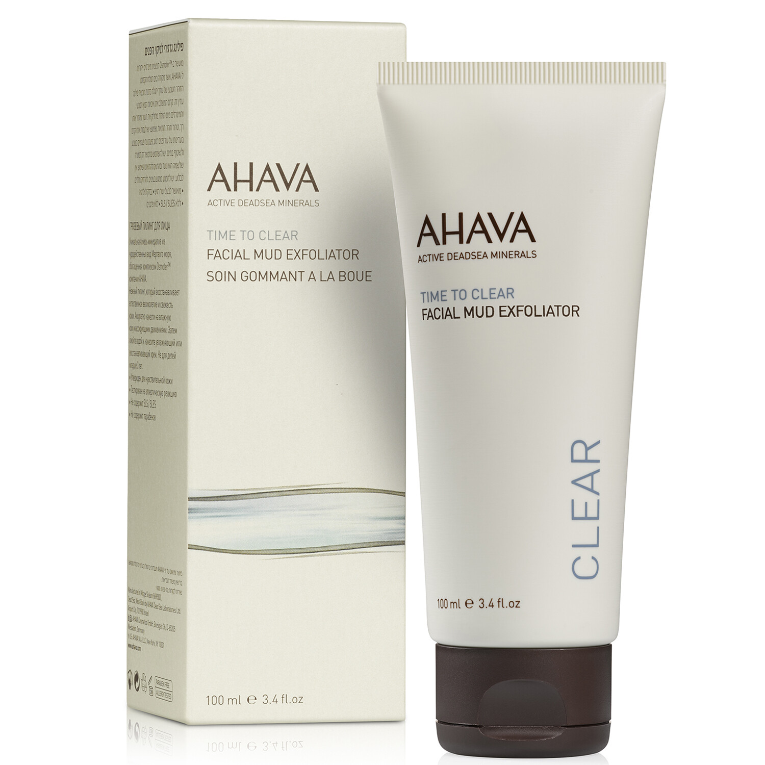 AHAVA Bahenný pleťový peeling Time To Clear (Facial Mud Exfoliator) 100 ml