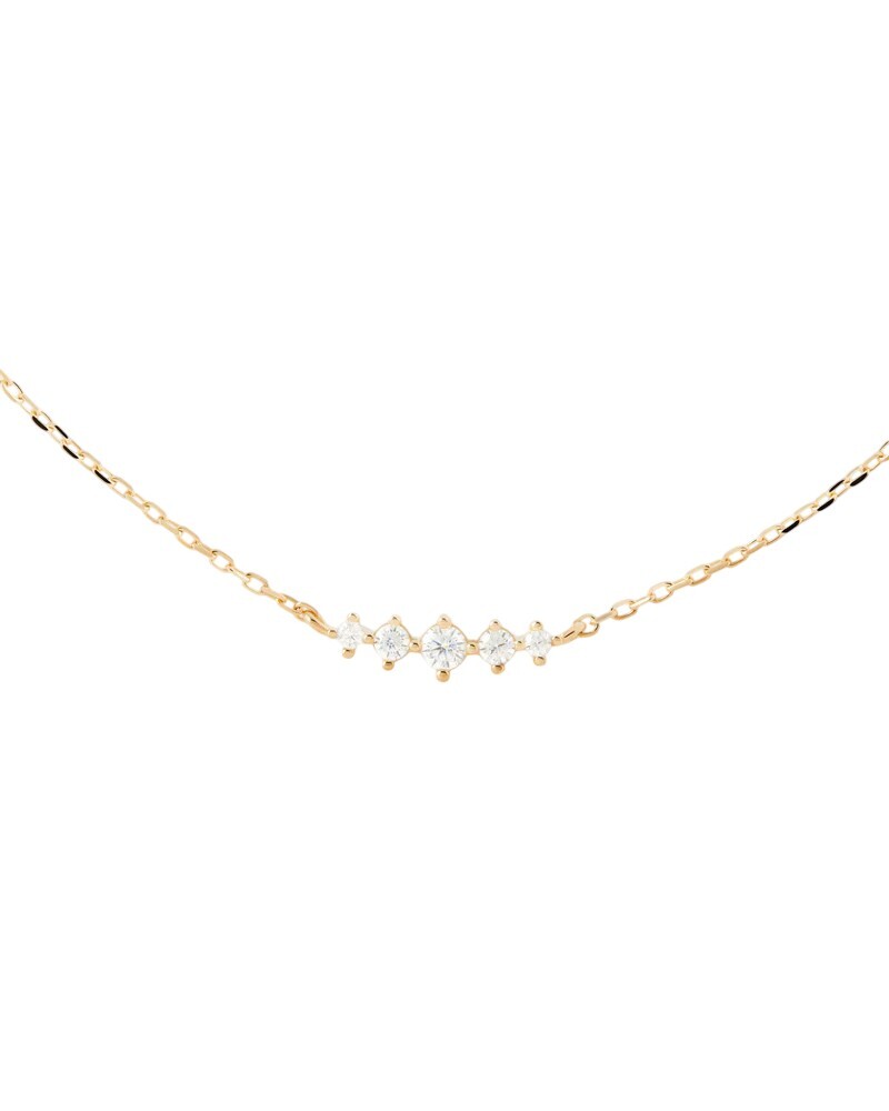 PDPAOLA Pozlátený náhrdelník so zirkónmi Estela CO01-B61-U
