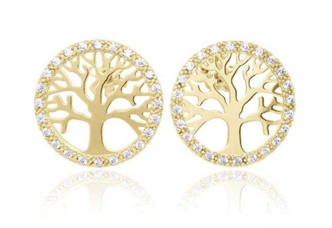 Soliter Náušnice zo žltého zlata Strom života 239 001 01151 00